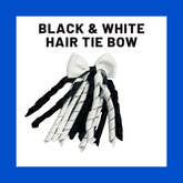 B&W hair tie bow